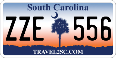 SC license plate ZZE556