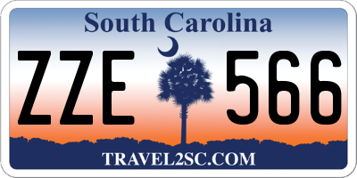 SC license plate ZZE566