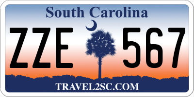 SC license plate ZZE567