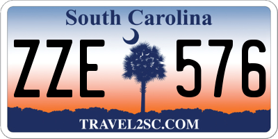 SC license plate ZZE576