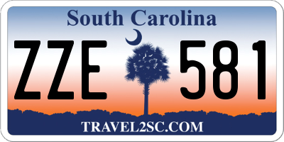 SC license plate ZZE581