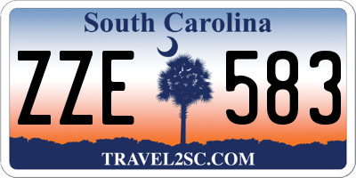 SC license plate ZZE583