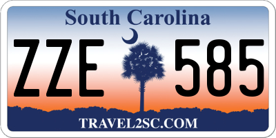 SC license plate ZZE585