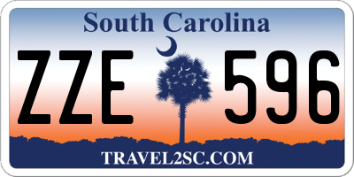 SC license plate ZZE596