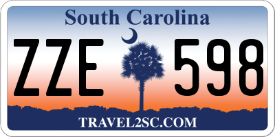 SC license plate ZZE598