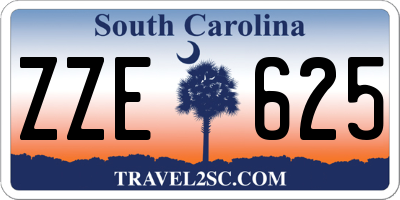 SC license plate ZZE625