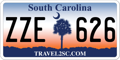 SC license plate ZZE626