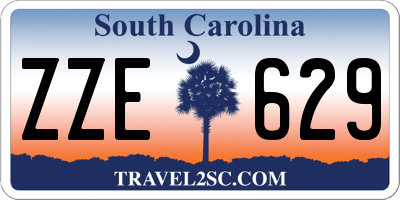 SC license plate ZZE629
