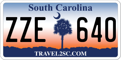 SC license plate ZZE640