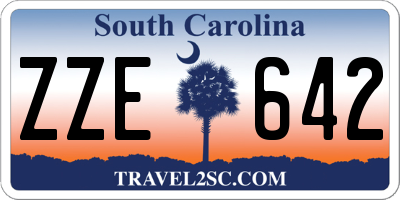 SC license plate ZZE642