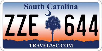 SC license plate ZZE644