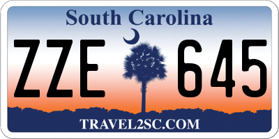 SC license plate ZZE645