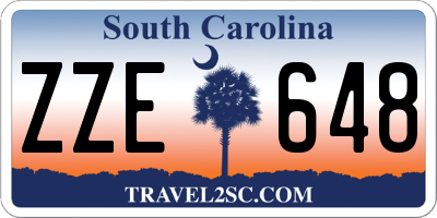 SC license plate ZZE648