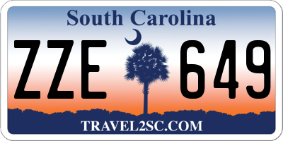 SC license plate ZZE649