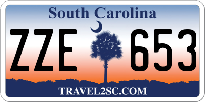 SC license plate ZZE653