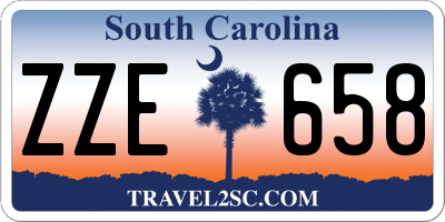 SC license plate ZZE658