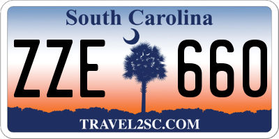 SC license plate ZZE660