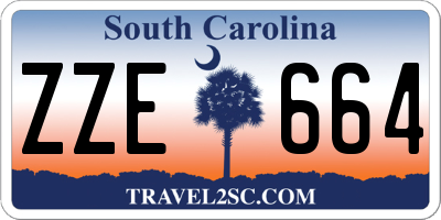 SC license plate ZZE664