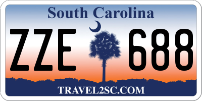 SC license plate ZZE688
