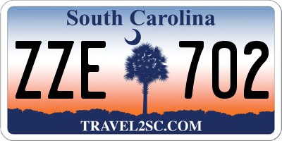 SC license plate ZZE702