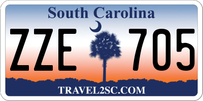SC license plate ZZE705