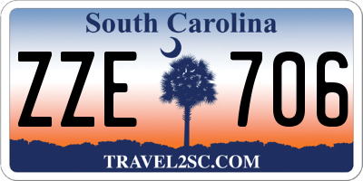 SC license plate ZZE706