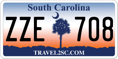 SC license plate ZZE708