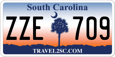 SC license plate ZZE709
