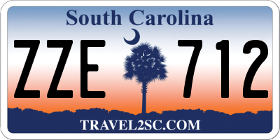 SC license plate ZZE712