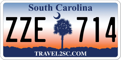 SC license plate ZZE714