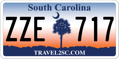 SC license plate ZZE717