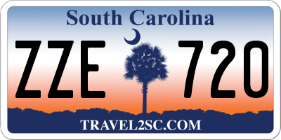 SC license plate ZZE720