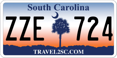 SC license plate ZZE724