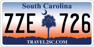 SC license plate ZZE726