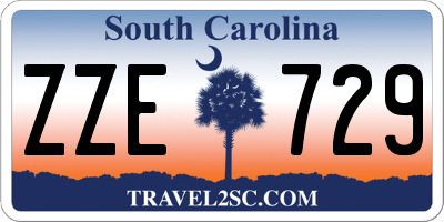 SC license plate ZZE729