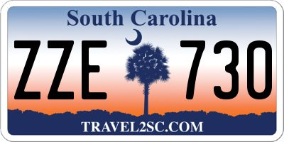 SC license plate ZZE730