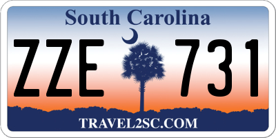 SC license plate ZZE731