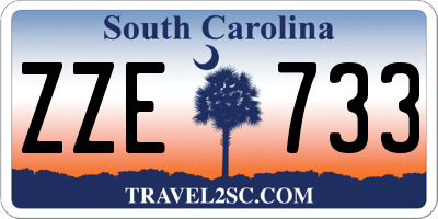 SC license plate ZZE733