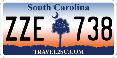 SC license plate ZZE738