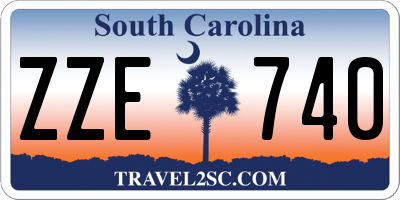 SC license plate ZZE740