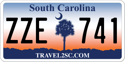 SC license plate ZZE741