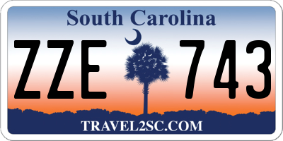 SC license plate ZZE743