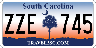 SC license plate ZZE745