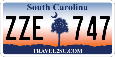 SC license plate ZZE747