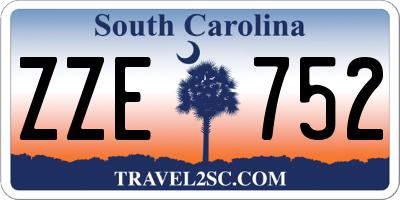 SC license plate ZZE752