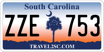 SC license plate ZZE753