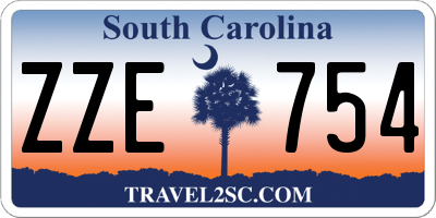 SC license plate ZZE754