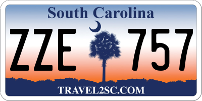 SC license plate ZZE757