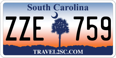 SC license plate ZZE759
