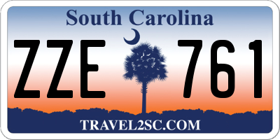 SC license plate ZZE761